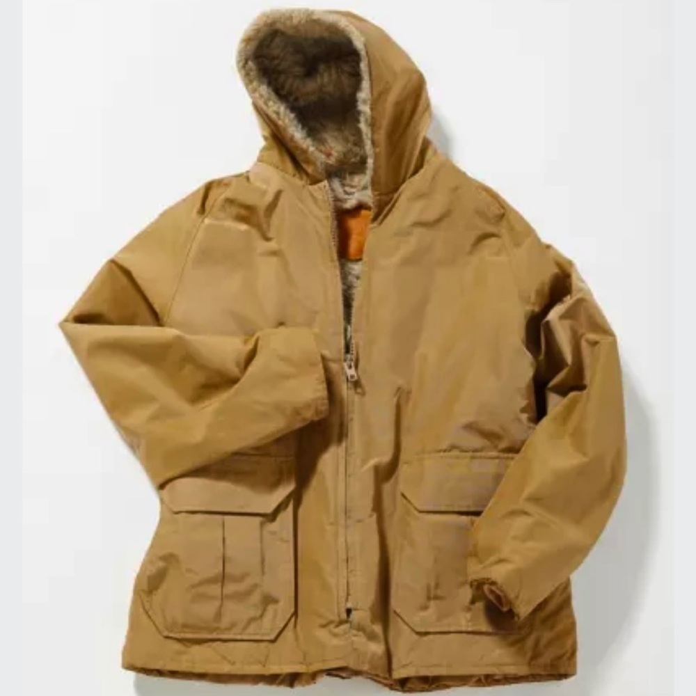 Woolrich Brown Tan Faux Fur Fully Lined Hooded Heavy Winter Coat Women’s XL